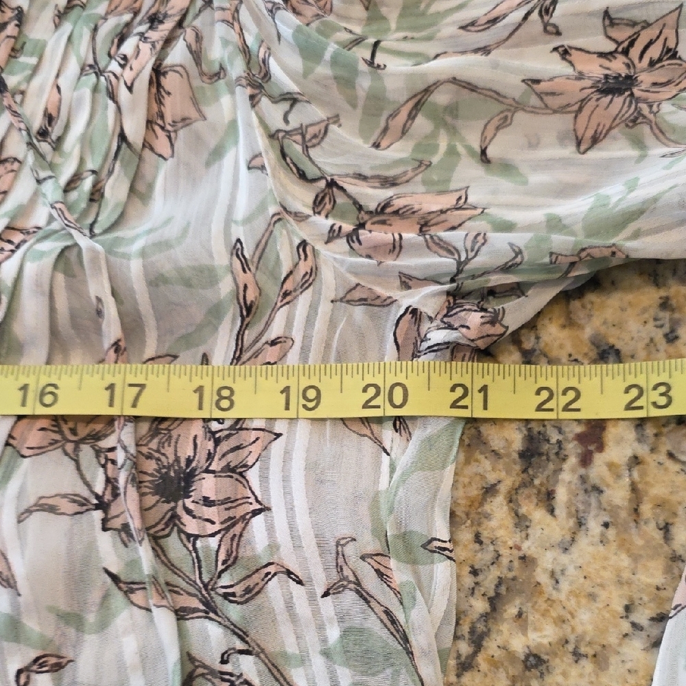 Rag & Bone Sachi Floral Lattice Blouse Green/White Women's Medium Boho Peasant - Picture 11 of 12